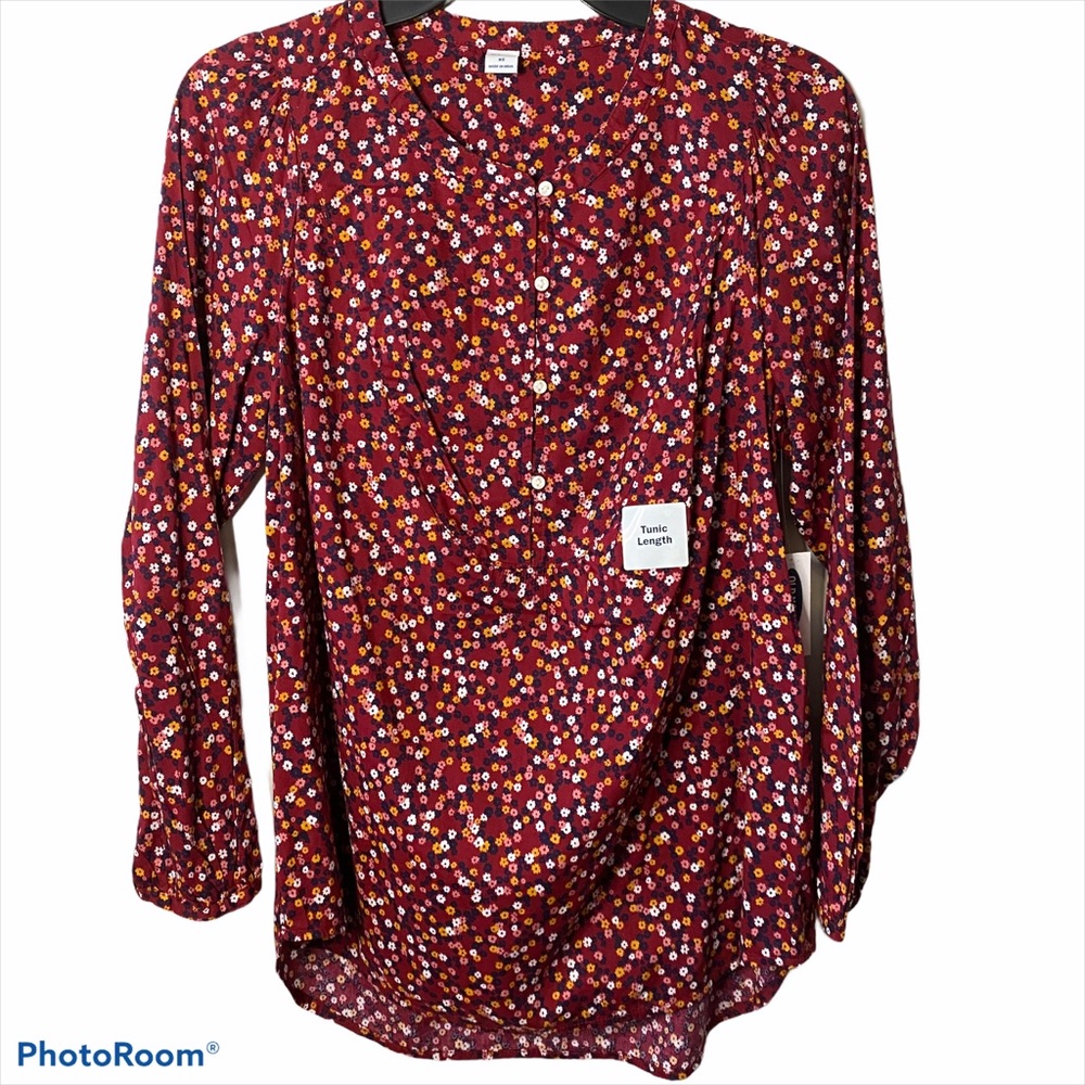 Tunic length Floral long sleeve